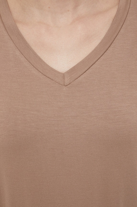 Vila t-shirt 14063361.Portabella brązowy