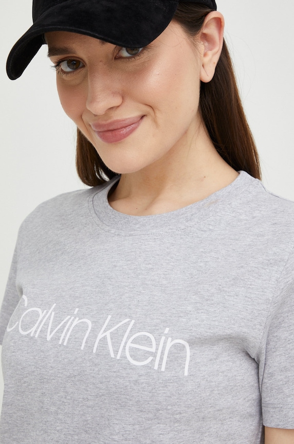 Calvin Klein T-shirt bawełniany szary K20K202142.NOS