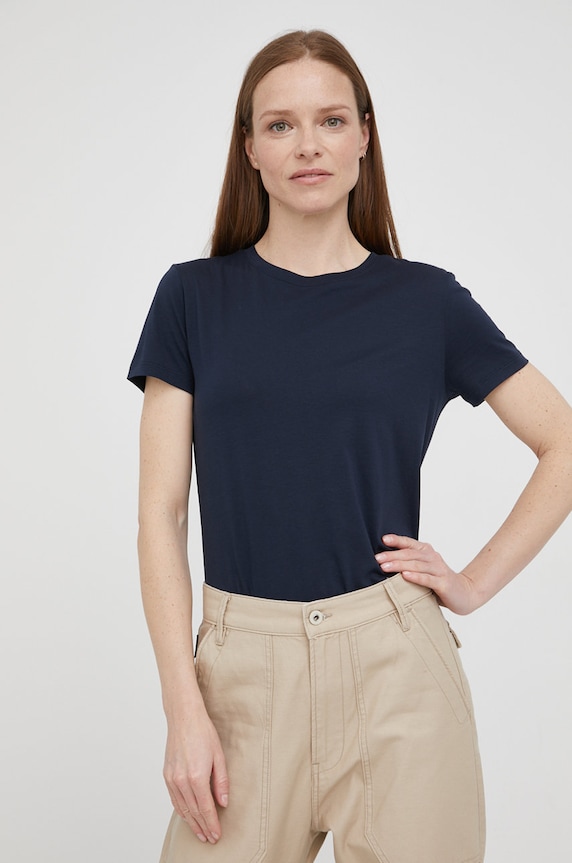 Armani Exchange pamut póló sötétkék 8NYT94.YJ16Z.NOS