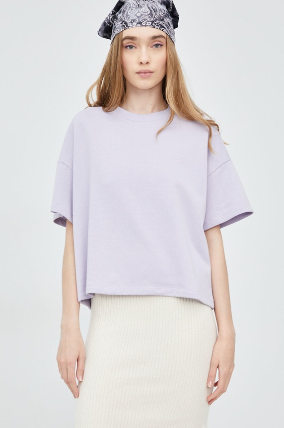 Tričko Pieces okrúhly fialová 17118870.PurpleHeat