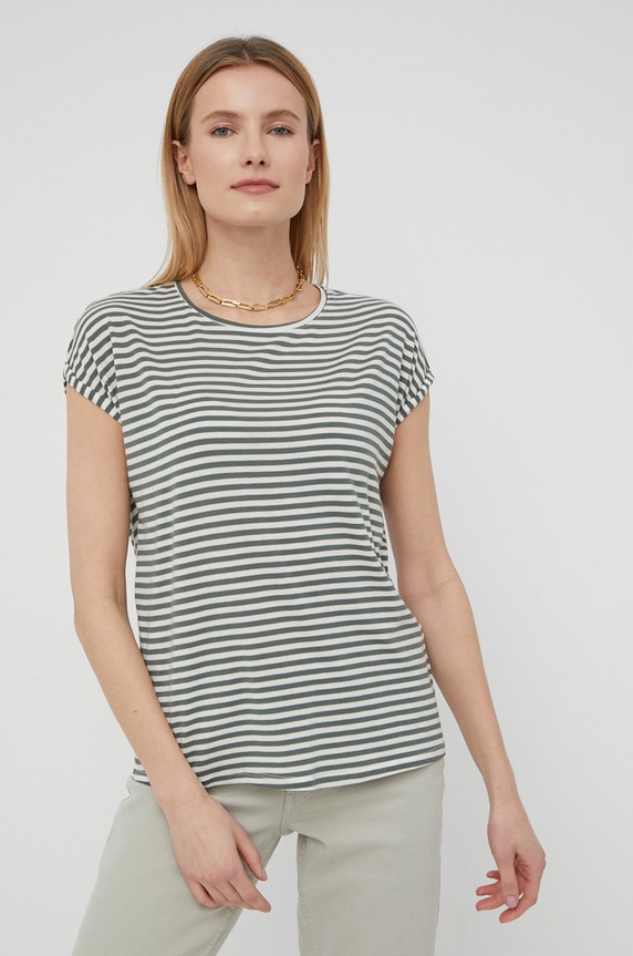Tričko Vero Moda pruhy tyrkysová 10211785.LaurelWrea