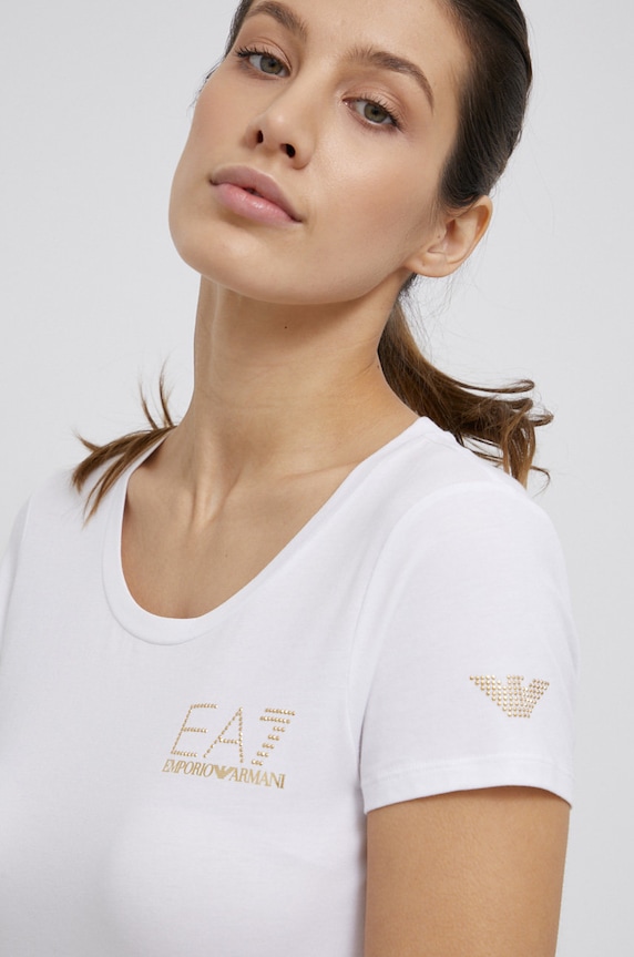 EA7 Emporio Armani - T-shirt 8NTT65.TJDQZ.NOS biały 8NTT65.TJDQZ.NOS