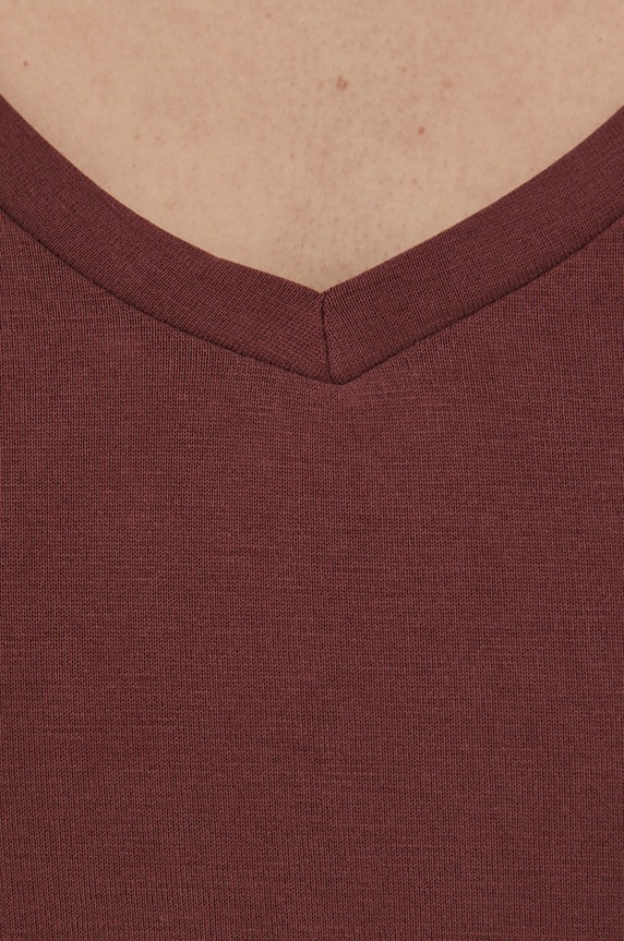 Pieces t-shirt bordowy 17095260.RedMahogan