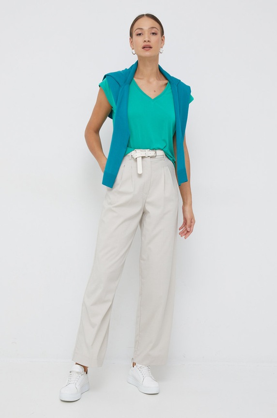 Tričko Vero Moda 10247666.PepperGree tyrkysová AA00