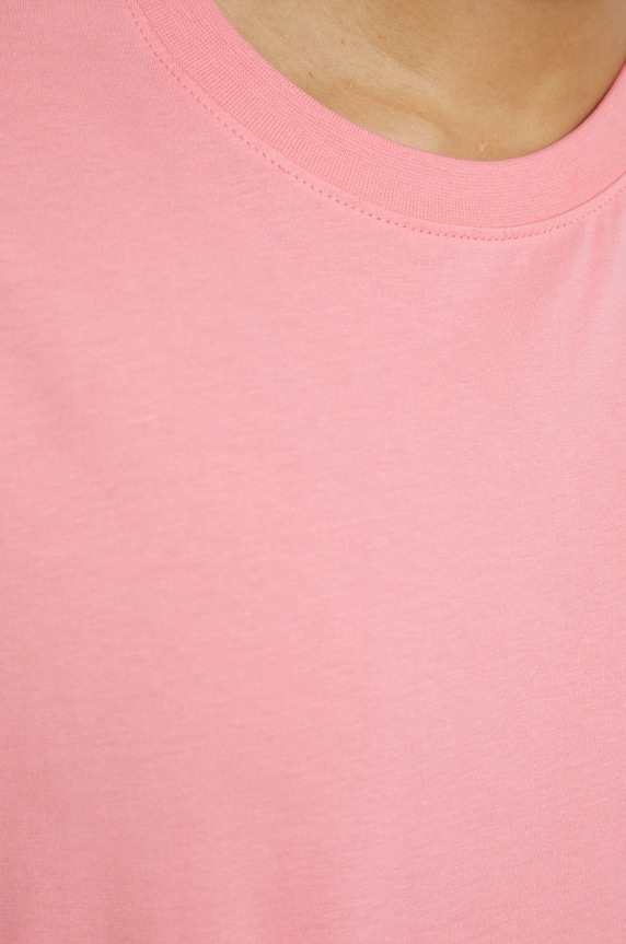 Pieces t-shirt bawełniany 17086970.Strawberry różowy