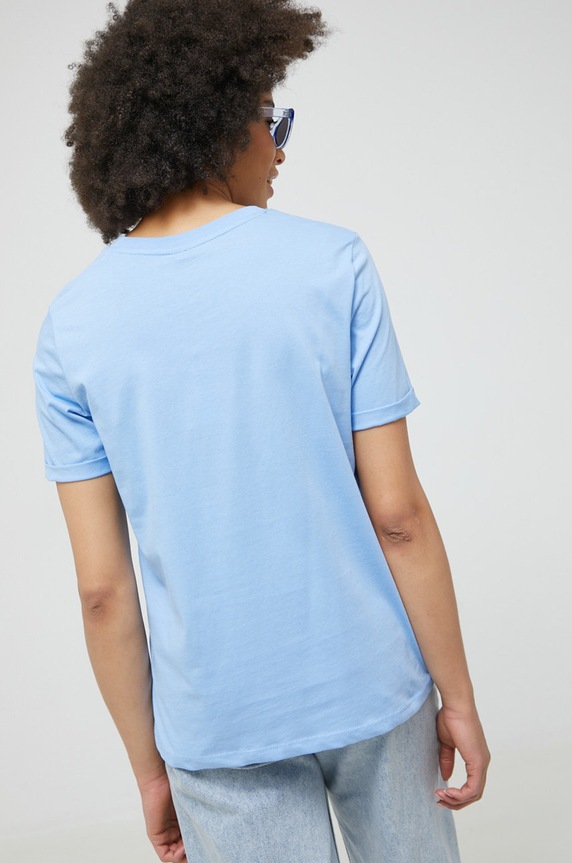 Odzież Pieces t-shirt bawełniany 17086970.VistaBlue niebieski