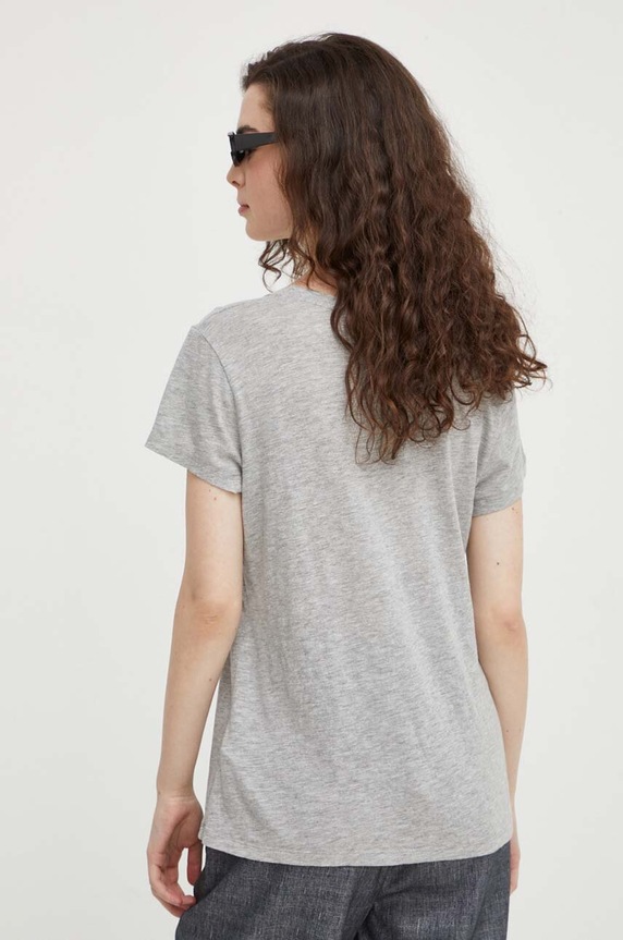 Ρούχα Μπλουζάκι American VintageT-SHIRT MC COL U JAC48 γκρί