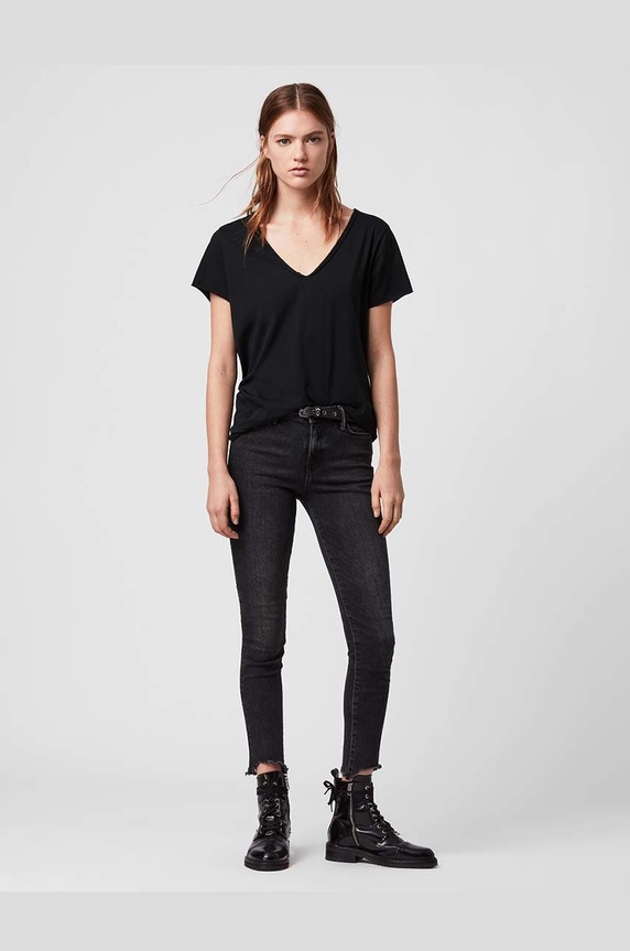 Одяг Бавовняна футболка AllSaints WM115P чорний