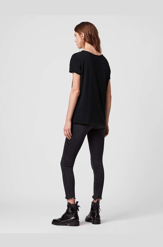 Бавовняна футболка AllSaints чорний WM115P