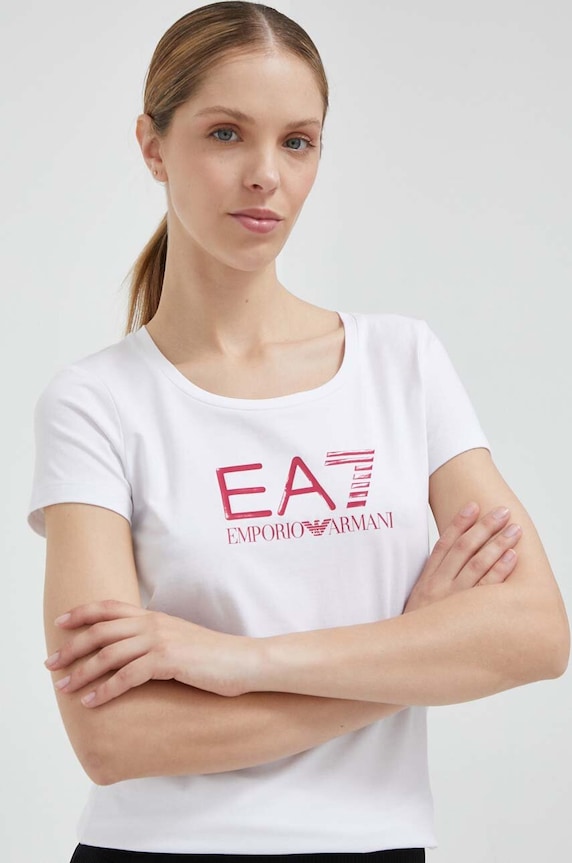 EA7 Emporio Armani tricou alb 8NTT66.TJFKZ