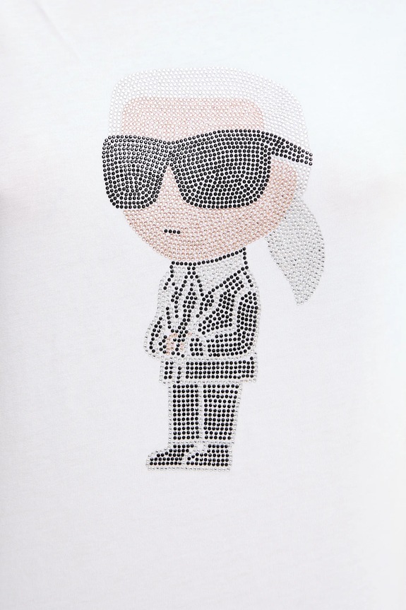 Karl Lagerfeld pamut póló 230W1770 fehér