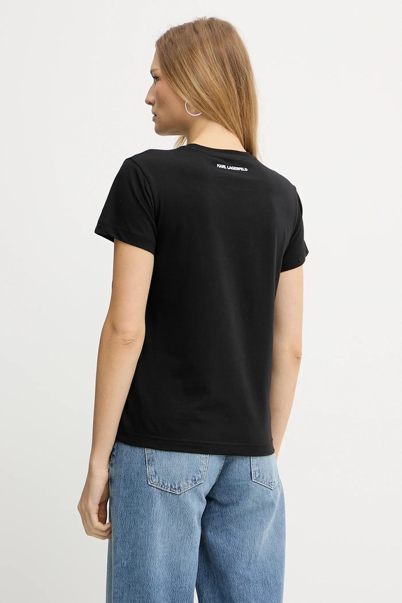 Abbigliamento Karl Lagerfeld t-shirt in cotone 230W1770 nero