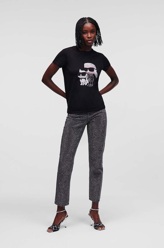 Karl Lagerfeld tricou din bumbac 230W1772 negru