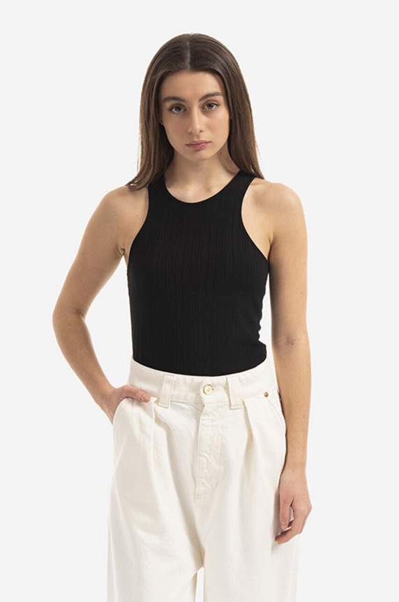 Tom Wood top Rib Tank Top 22171.999 black