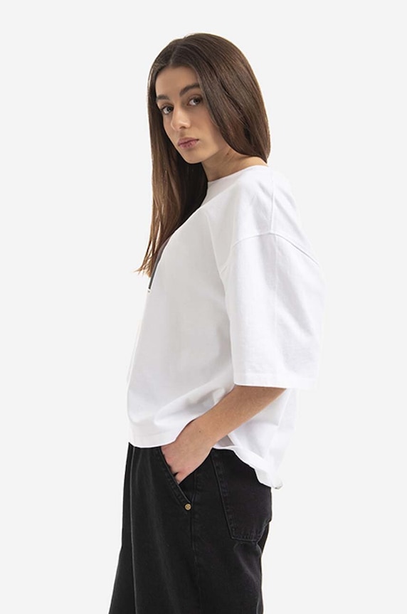 Tom Wood t-shirt bawełniany Adria Tee 22190.112 biały