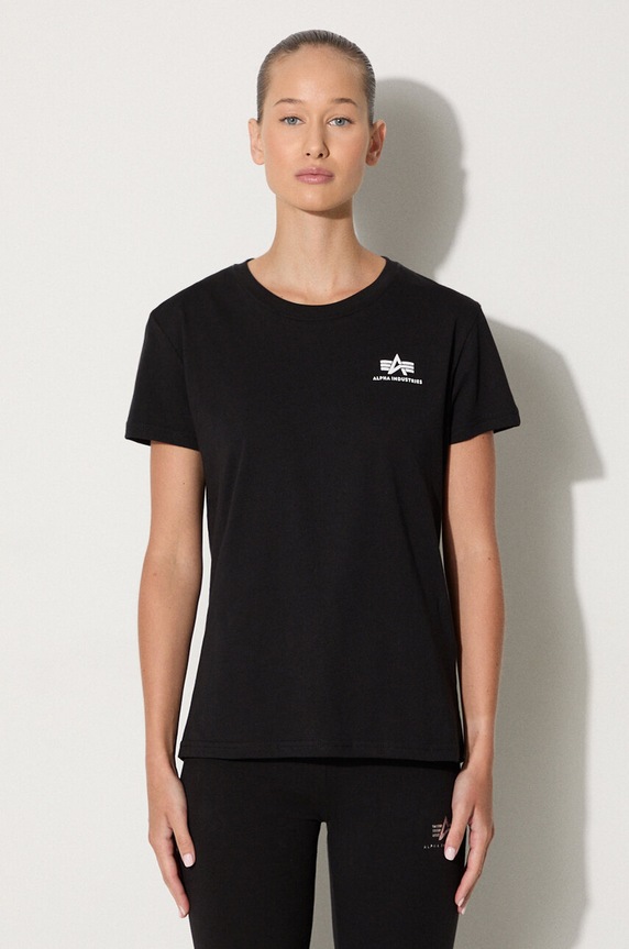Alpha Industries cotton T-shirt Basic regular black 196054.03