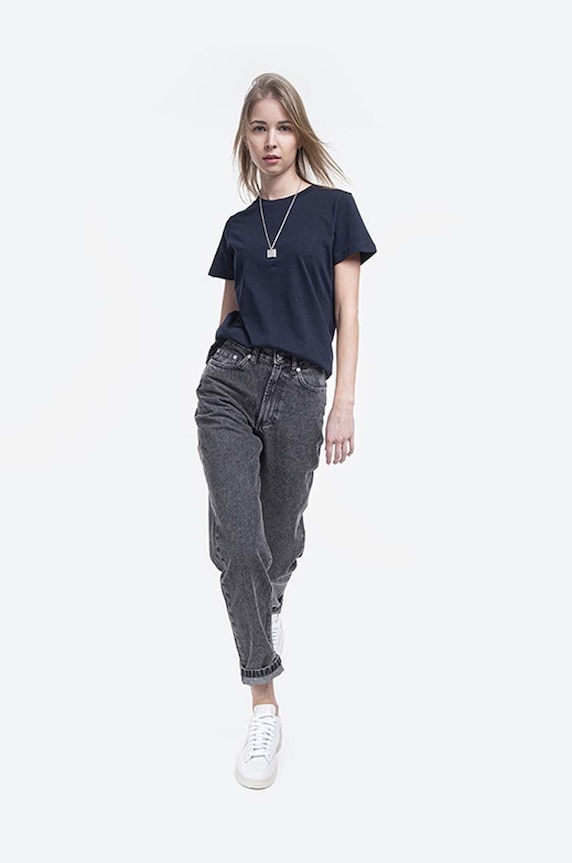 Хлопковая футболка A.P.C. Poppy T-Shirt COBQX.F26718 тёмно-синий AA00