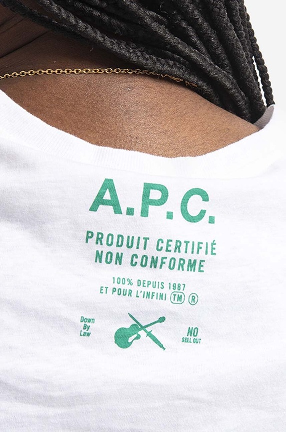A.P.C. cotton T-shirt Leanne COETL.F26063 white