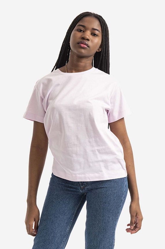 A.P.C. cotton T-shirt Jade plain pink COEIO.F26937