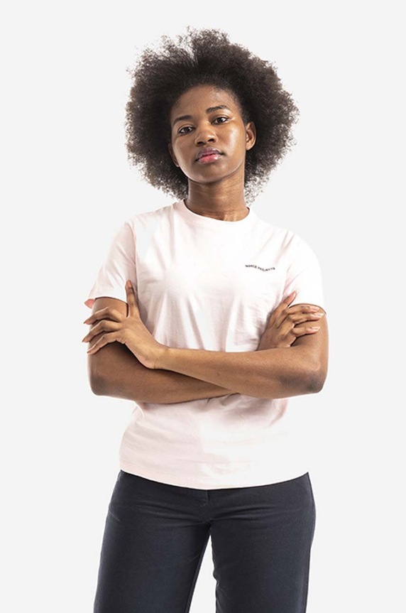 Norse Projects cotton t-shirt Gro Logo regular pink NW01.0077.5507