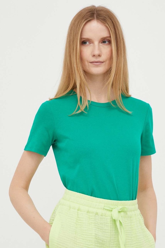 United Colors of Benetton pamut póló pamut zöld 3GA2E16A0.108..