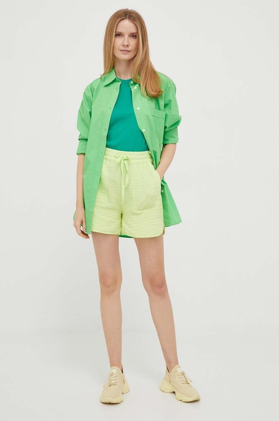 United Colors of Benetton pamut póló 3GA2E16A0.108.. zöld AA00