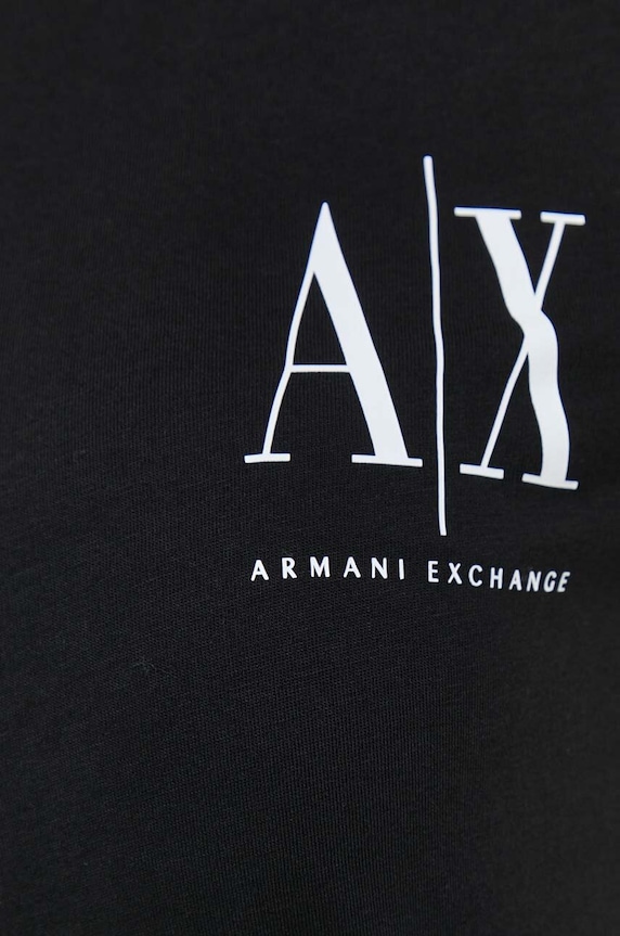 Armani Exchange longsleeve bawełniany 8NYTLX.YJG3Z.NOS czarny