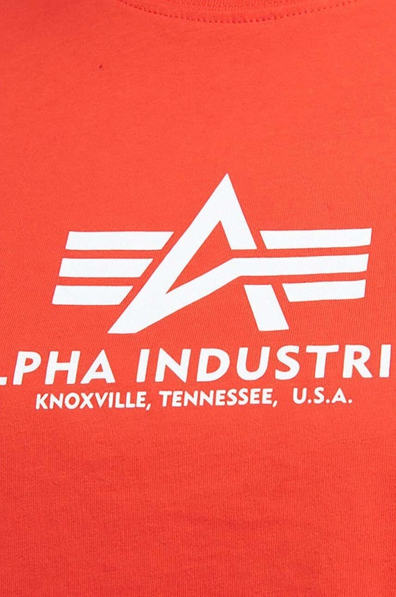 Βαμβακερό μπλουζάκι Alpha Industries Basic Tee COS Wmn 116050.577 πορτοκαλί