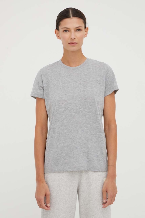 Samsoe Samsoe tricou din bumbac uni gri F00012050