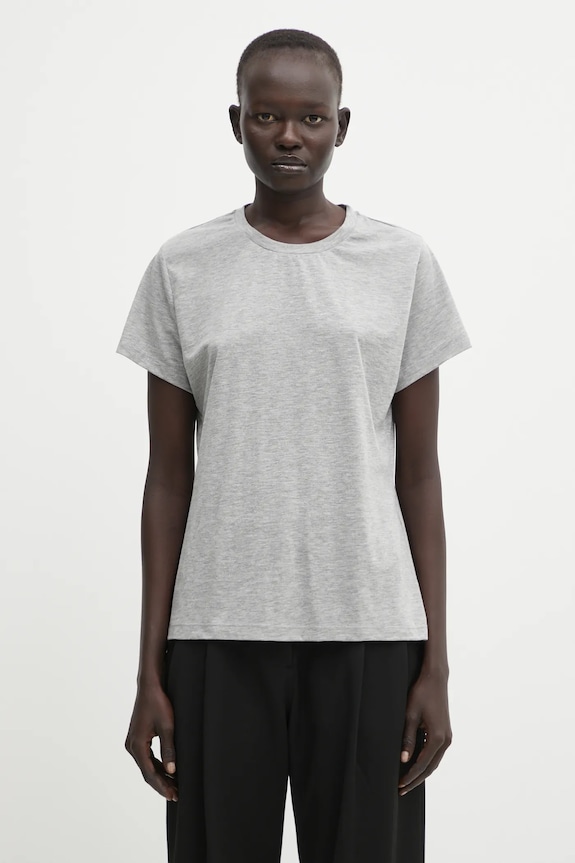 Samsoe Samsoe t-shirt in cotone regolare grigio F00012050