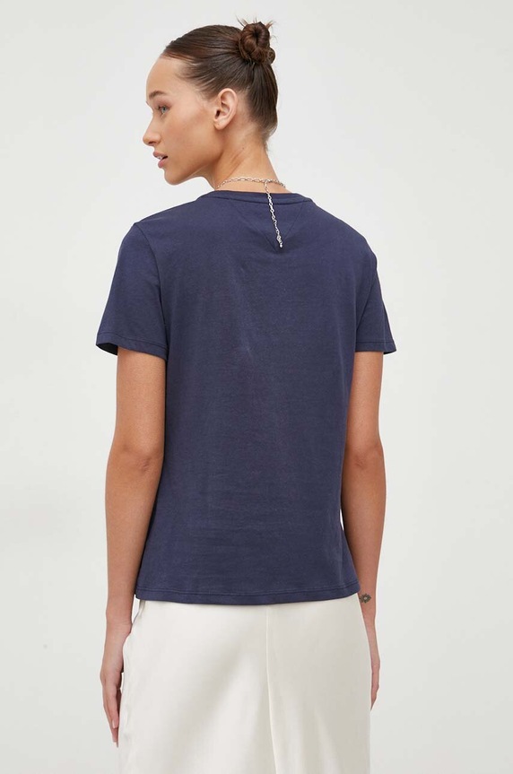 Odzież Tommy Jeans t-shirt bawełniany DW0DW14616.NOS granatowy