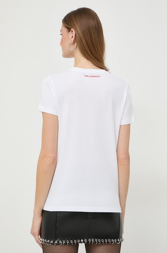 Karl Lagerfeld t-shirt bawełniany 240W1724 biały AW24