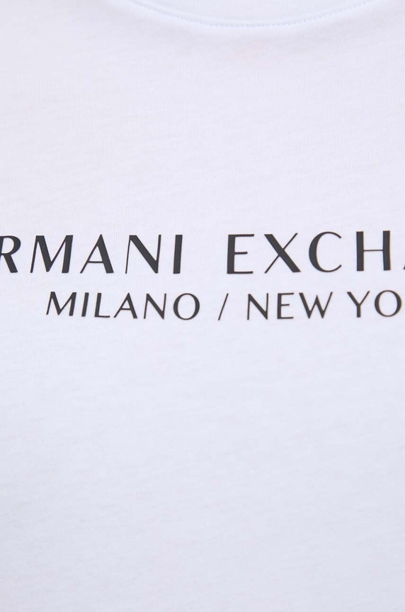 Armani Exchange t-shirt bawełniany 8NYTAB.YJG3Z.NOS biały