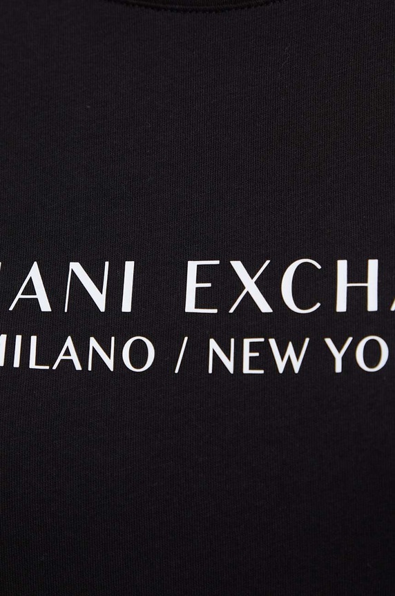 Armani Exchange pamut póló fekete 8NYTAB.YJG3Z.NOS