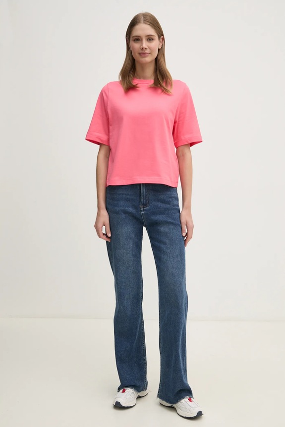 Памучна тениска United Colors of Benetton 3BL0E17G5 розов AA00