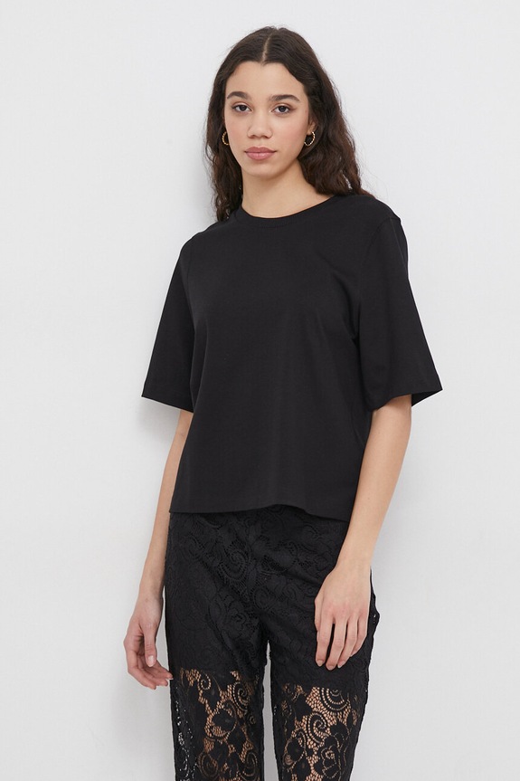 United Colors of Benetton t-shirt bawełniany bawełna czarny 3BL0E17G5