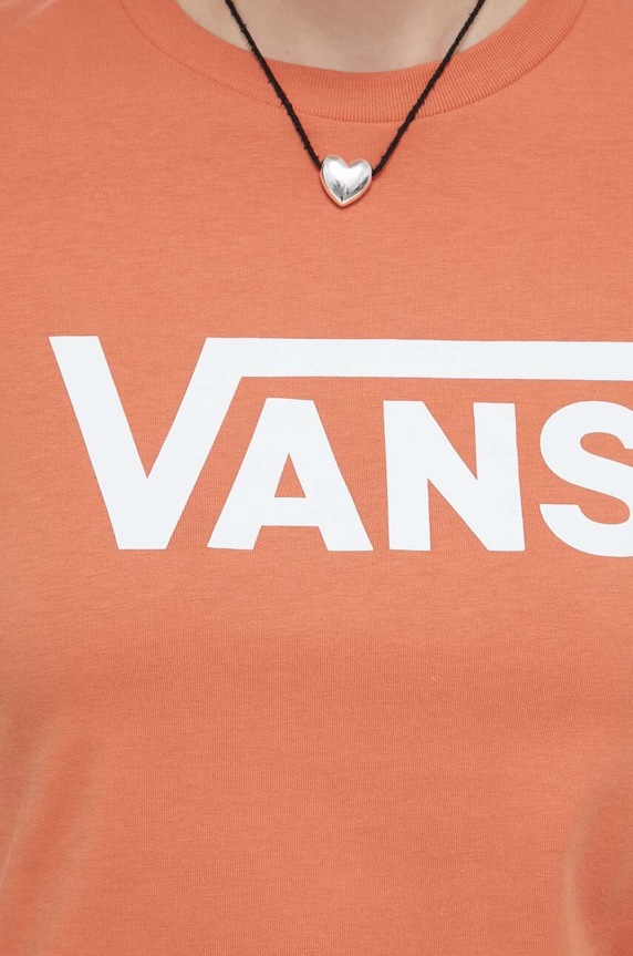 Vans tricou din bumbac VN0A3UP4EHC1 portocaliu