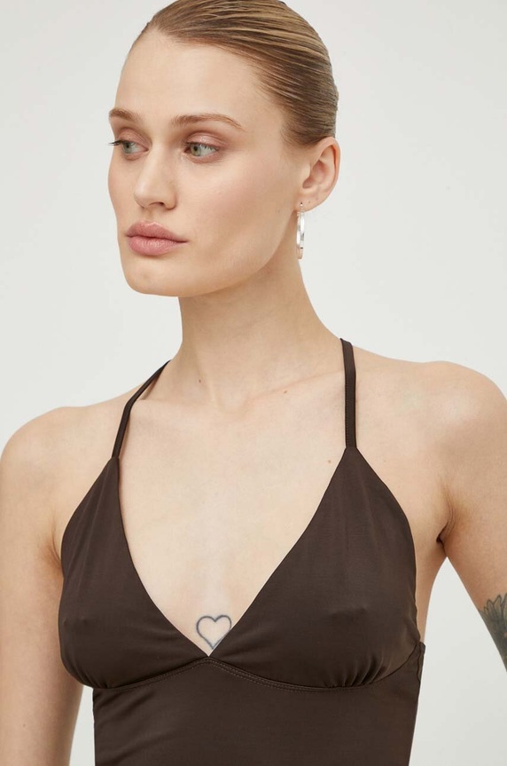 Top Samsoe Samsoe bez uzorka smeđa F10000008