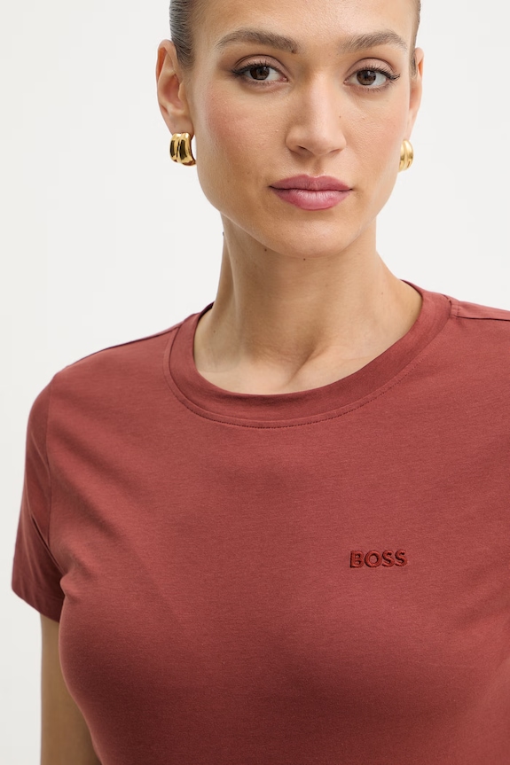 BOSS Orange basic tričko dámske bavlnené C Esogo 1 oranžová 50506973