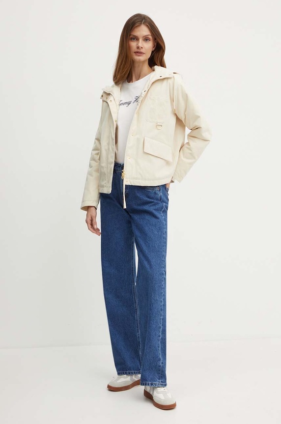 Bavlněné tričko Tommy Hilfiger WW0WW43459 bílá AA00