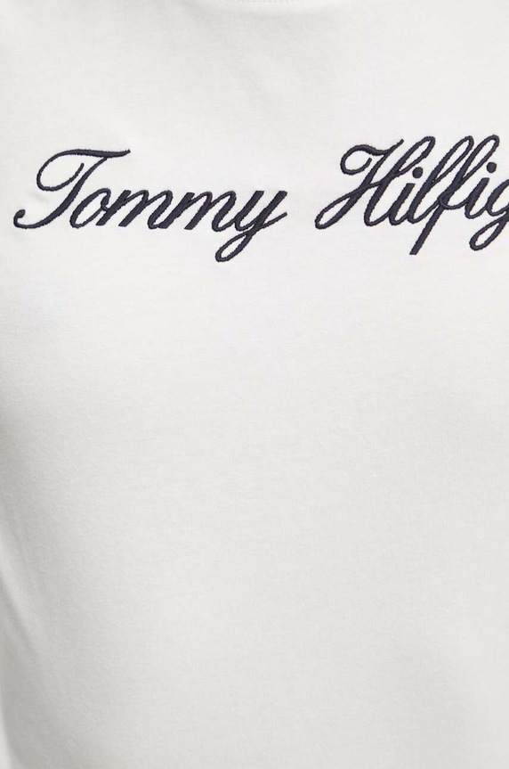Bavlněné tričko Tommy Hilfiger WW0WW43459 bílá