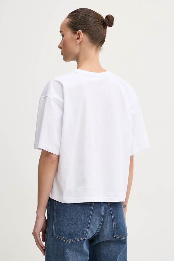 Abbigliamento Diesel t-shirt in cotone T-BUXT-CROP-OD A15096.0NIAX bianco