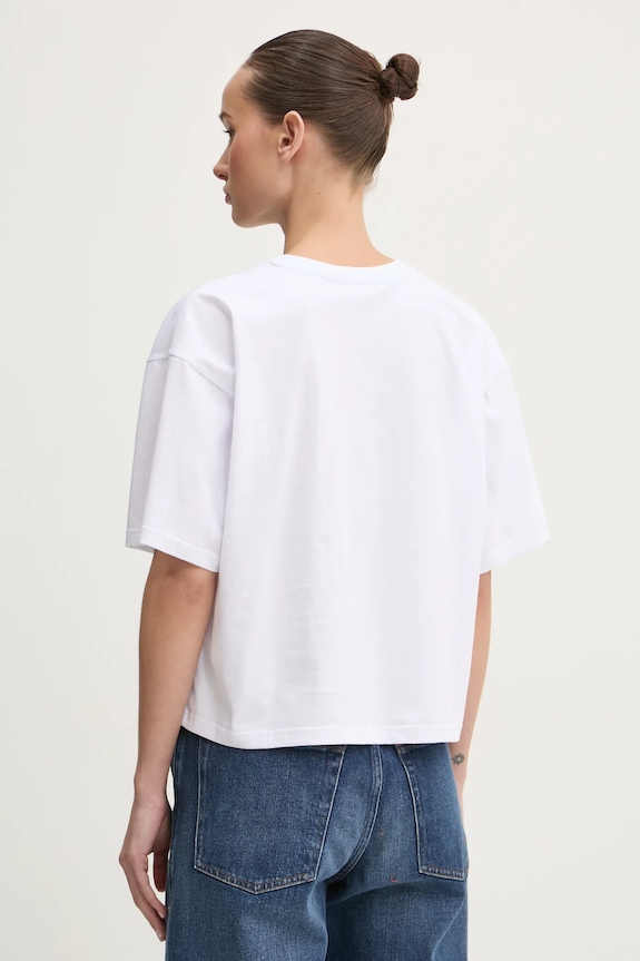 Abbigliamento Diesel t-shirt in cotone T-BUXT-CROP-OD A15096.0NIAX bianco