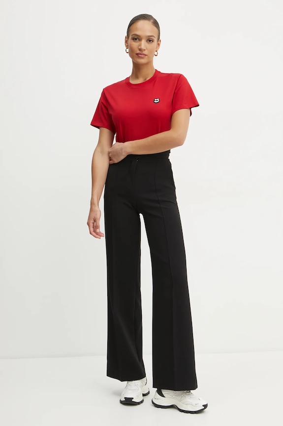 Pamučna majica Karl Lagerfeld IKON A1W17025 crvena SS25