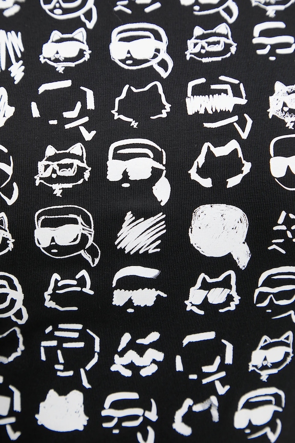 Pamučna majica Karl Lagerfeld IKON A1W17124 crna