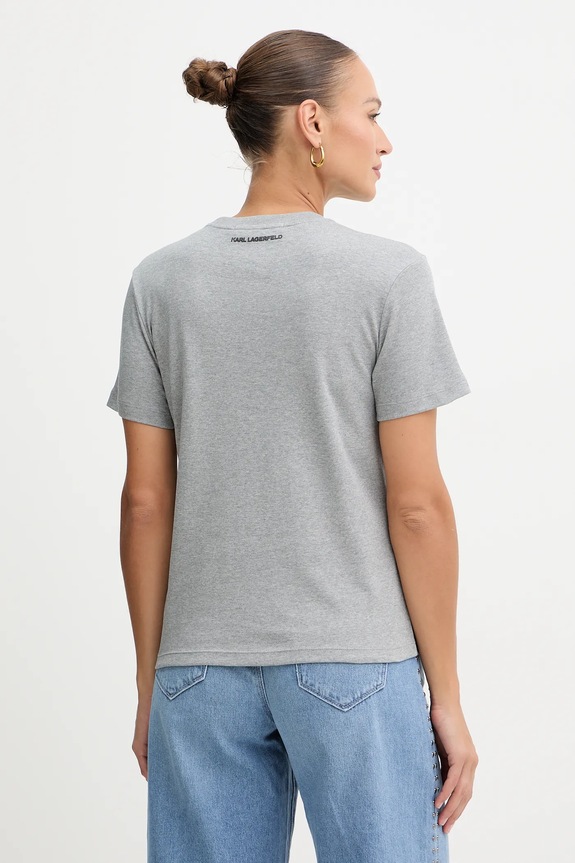 Odzież Karl Lagerfeld t-shirt bawełniany A1W17130 szary