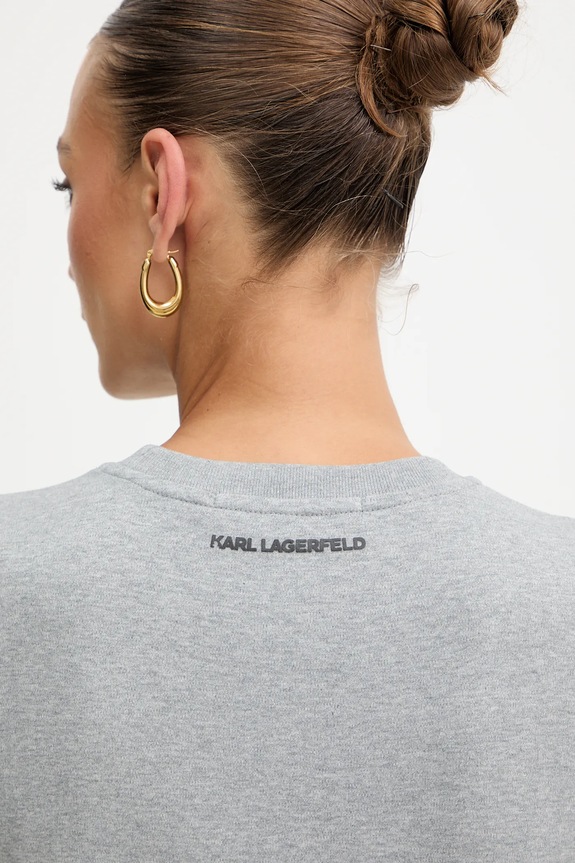 Karl Lagerfeld t-shirt bawełniany A1W17130 szary