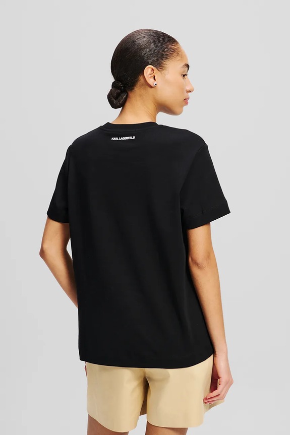 Karl Lagerfeld t-shirt in cotone A1W17130 nero AA00