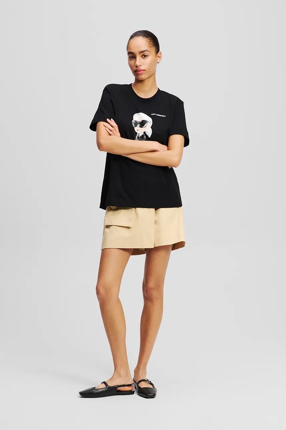 Karl Lagerfeld t-shirt in cotone nero A1W17130