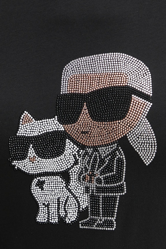 Bavlnené tričko Karl Lagerfeld IKON RS A1W17131 čierna